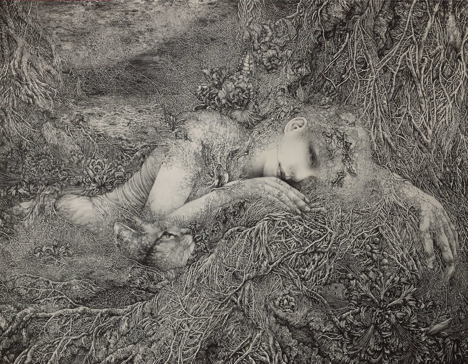 The heartbeat of the trees. Frost flowers melting in thin ice.