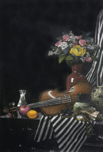 [A Bouquet and Violin]